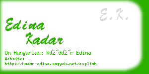 edina kadar business card